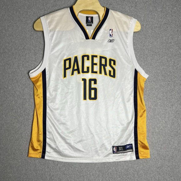 RARE‎ Peja Stojakovic #16 Indiana Pacers White Jersey NBA Size X-Large